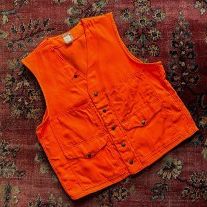 Filson Vintage Blaze Orange Safety Hunting Vest Size 42